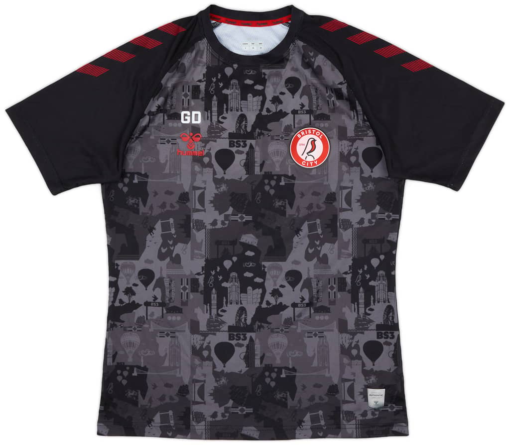 2021-22 Bristol City Hummel Staff Issue 'GD' Training Shirt GD - 8/10 - (S)