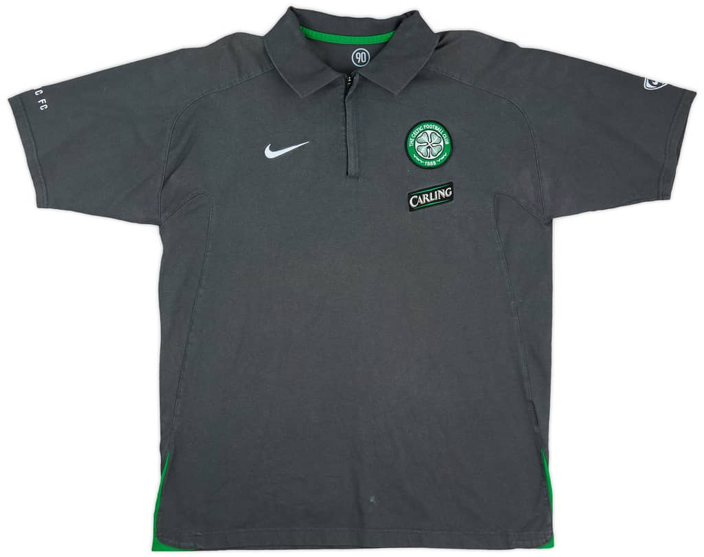 2005-06 Celtic Nike 1/4 Zip Polo Shirt - 7/10 - (L)