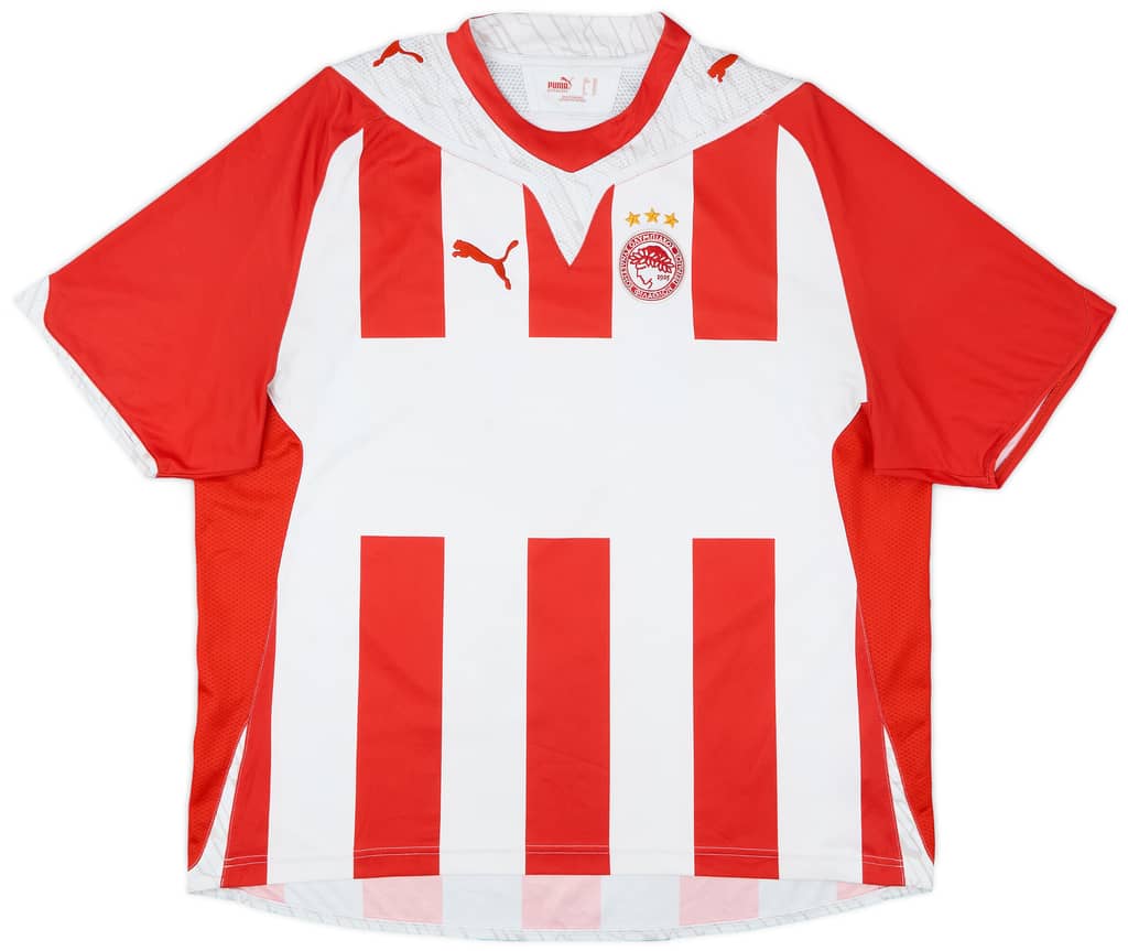 2009-10 Olympiakos Home Shirt - 6/10 - (XL)