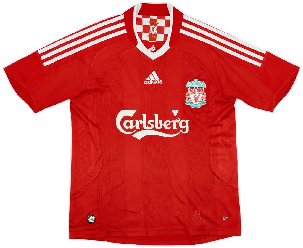 2008-10 Liverpool Home Shirt - 7/10 - (L.Boys)
