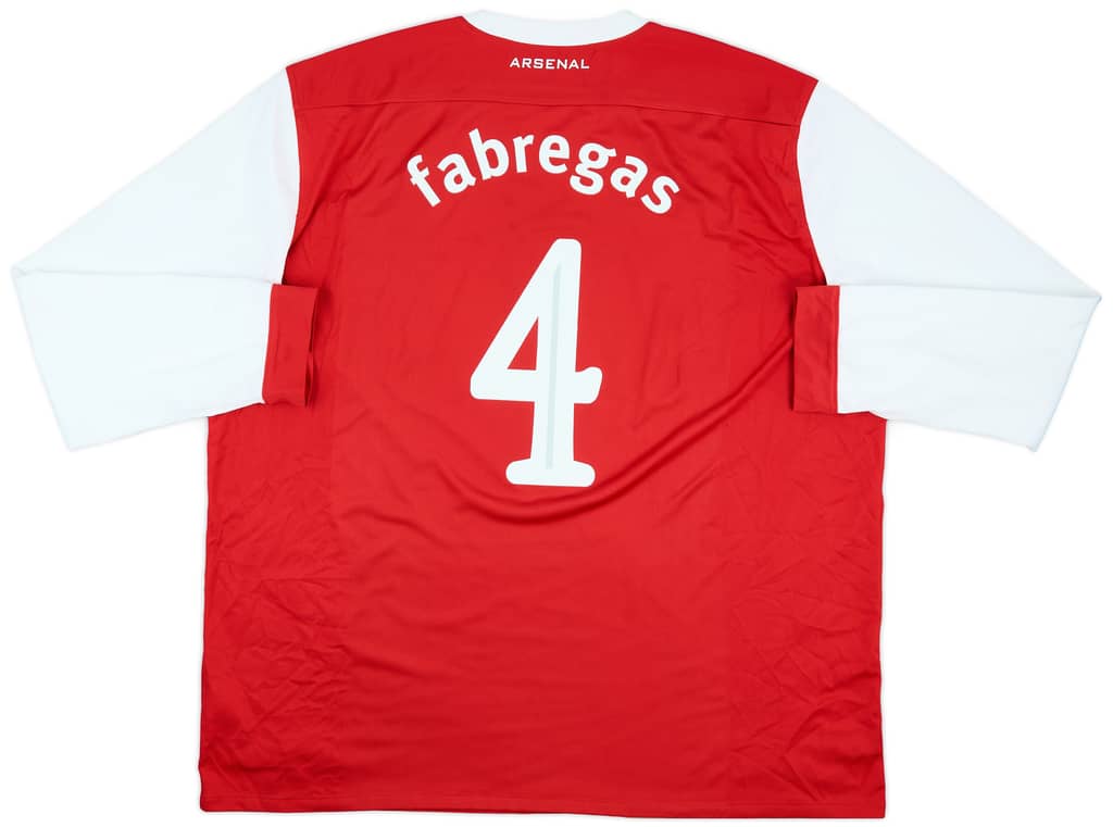 2010-11 Arsenal Home L/S Shirt Fabregas #4 - 7/10 - (3XL)