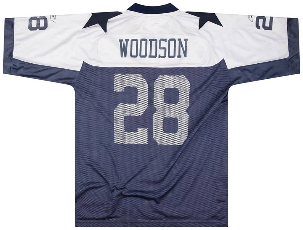 2004 Dallas Cowboys Woodson #28 Reebok Throwback Jersey (Alternate) L