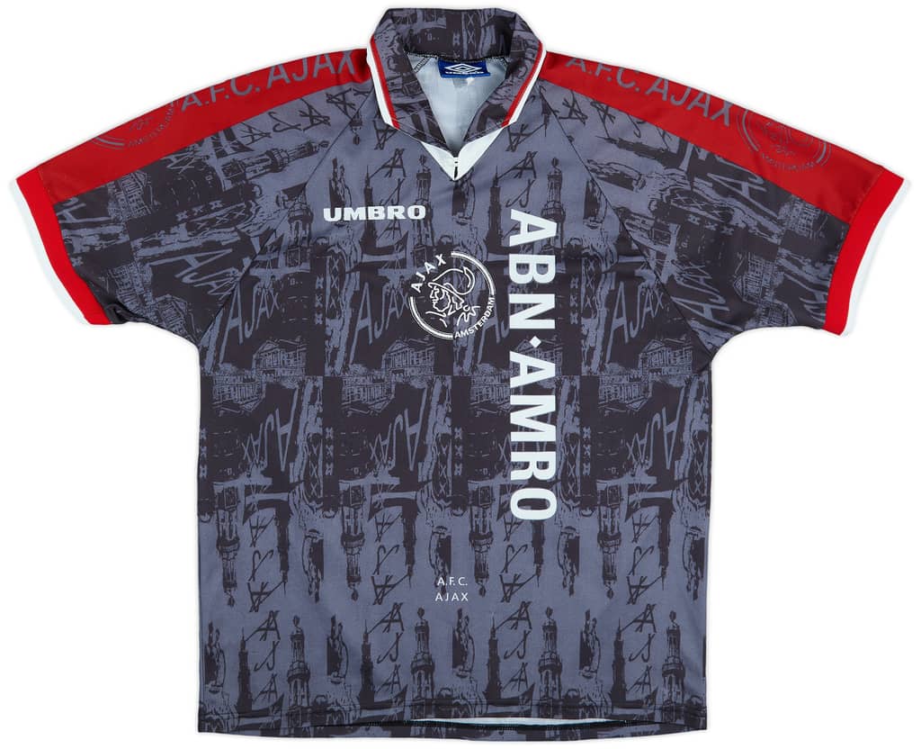 1996-97 Ajax Away Shirt F.De Boer #4 - 9/10 - (L)