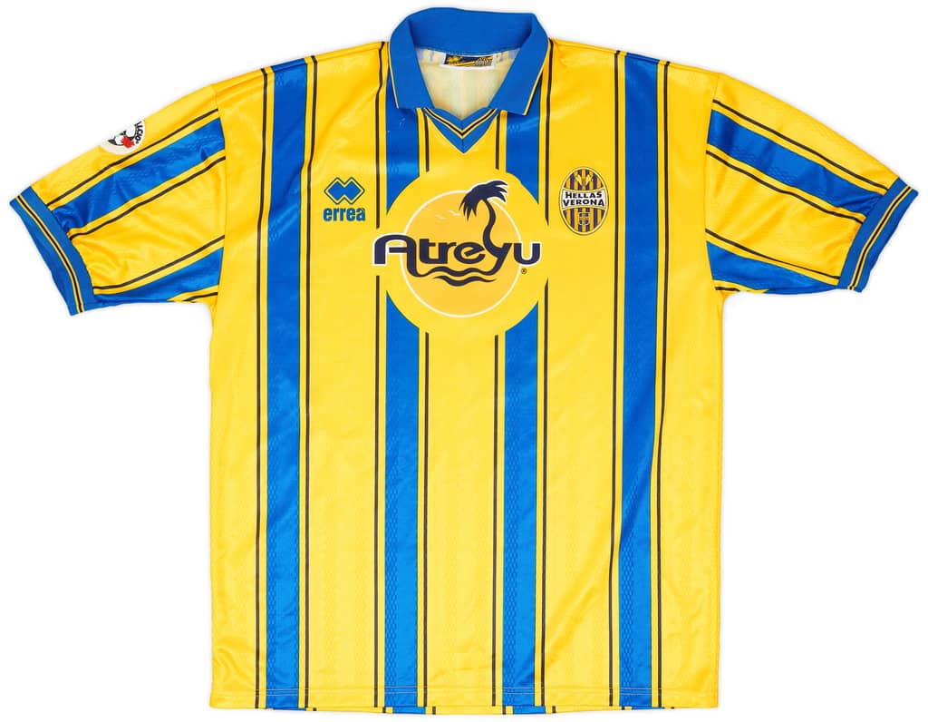 1998-99 Hellas Verona Match Issue Third Shirt Aglietti #7