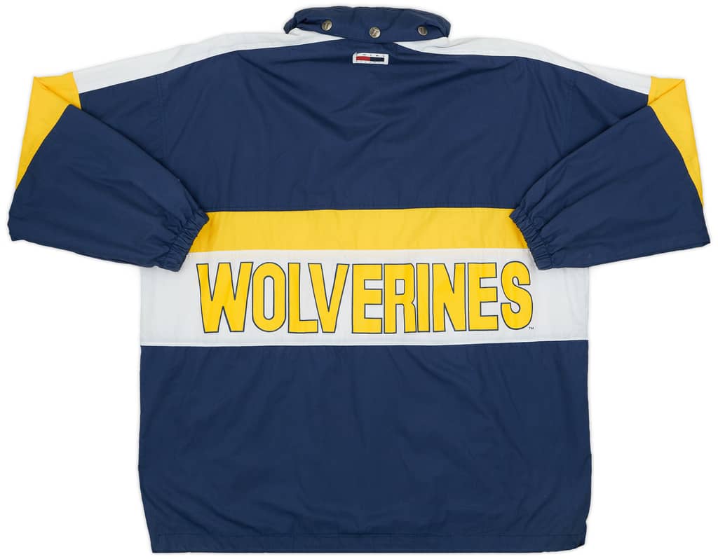 1990s Michigan Wolverines Twins Apparel 1/4 Zip Rain Jacket - 9/10 - (XL)
