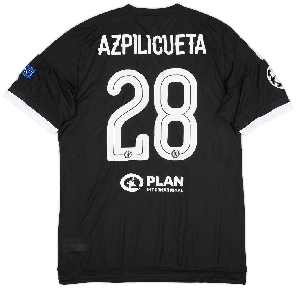 2015-16 Chelsea Match Issue Champions League Third Shirt Azpilicueta #28