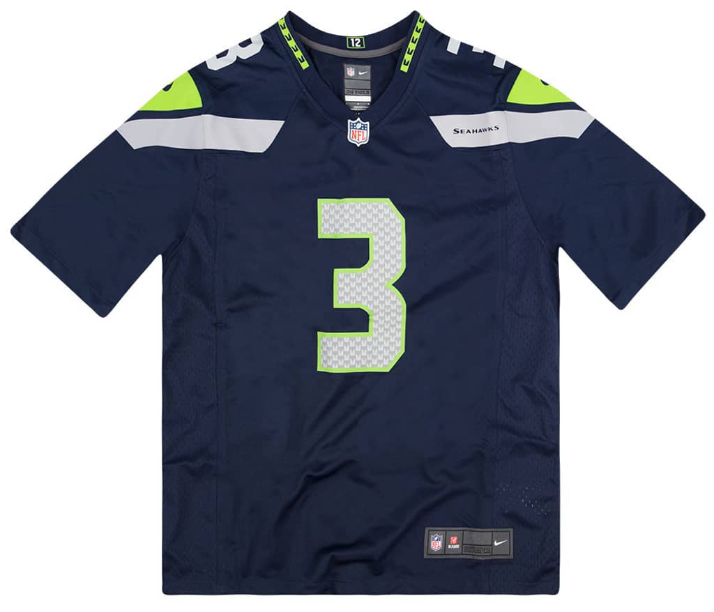 2018-19 Seattle Seahawks Wilson #3 Nike Game Jersey (Home) L - *As New*