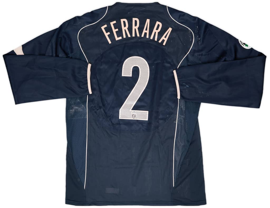2004-05 Juventus Match Issue Away L/S Shirt Ferrara #2