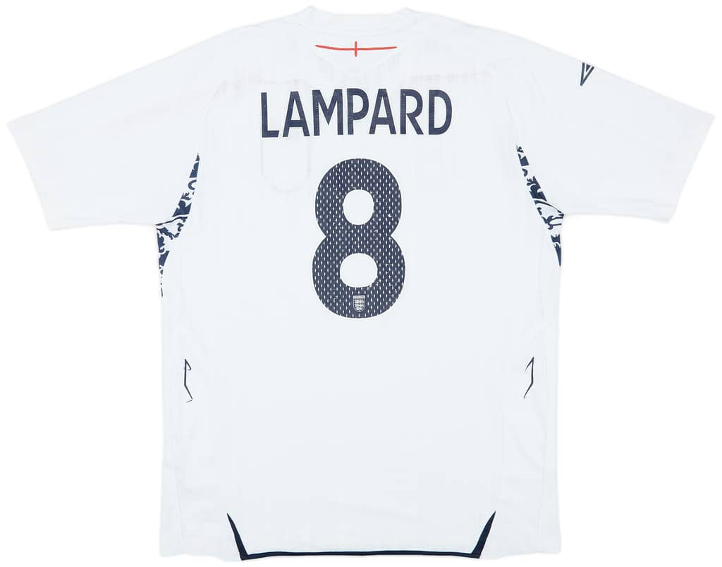 2007-09 England Home Shirt Lampard #8 - 6/10 - (L)