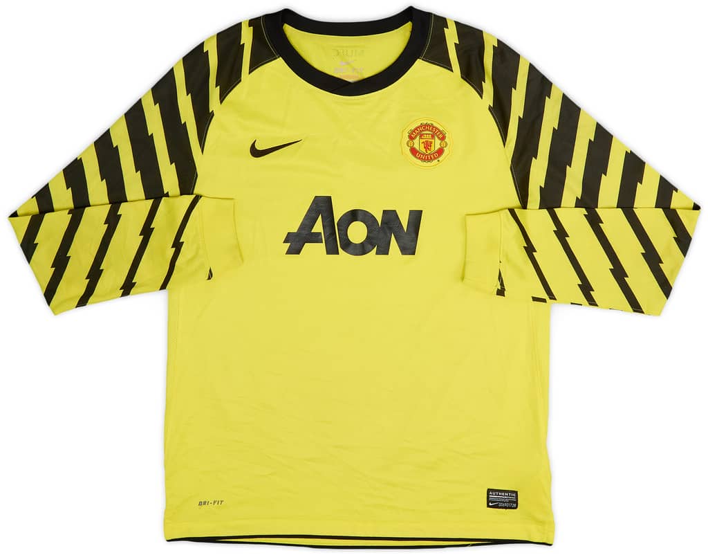 2010-11 Manchester United Yellow GK Shirt - 9/10 - (XL.Boys)