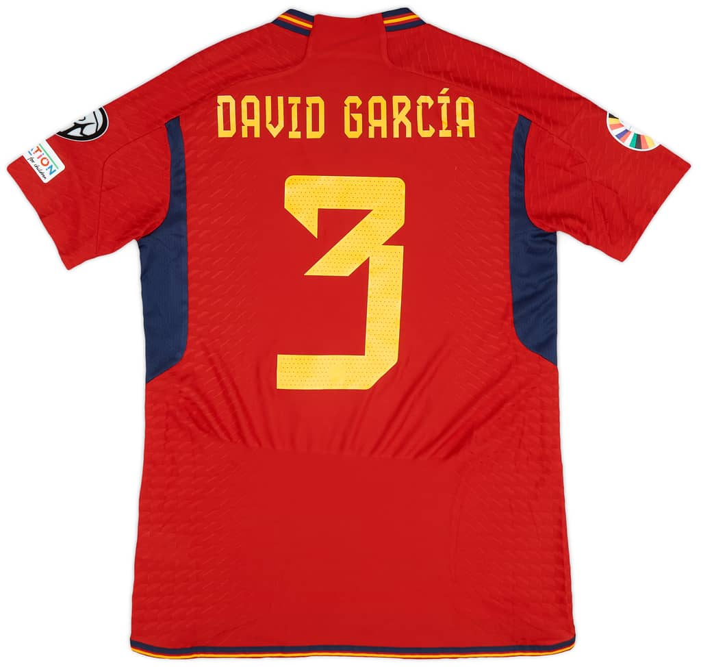2022-23 Spain Match Issue Home Shirt David García #3