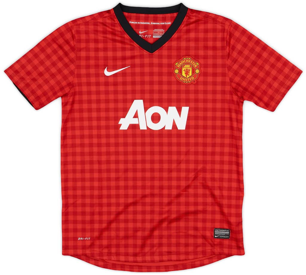 2012-13 Manchester United Home Shirt - 8/10 - (L.Boys)