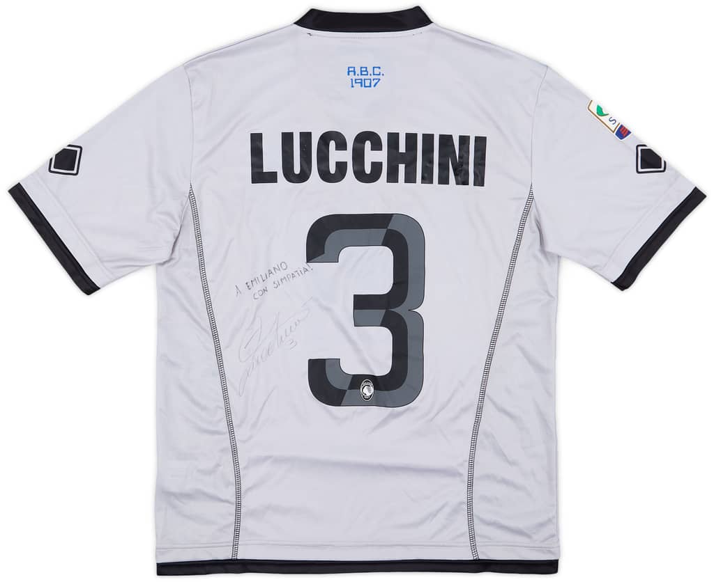 2013-14 Atalanta Match Issue Signed Third Shirt Lucchini #3