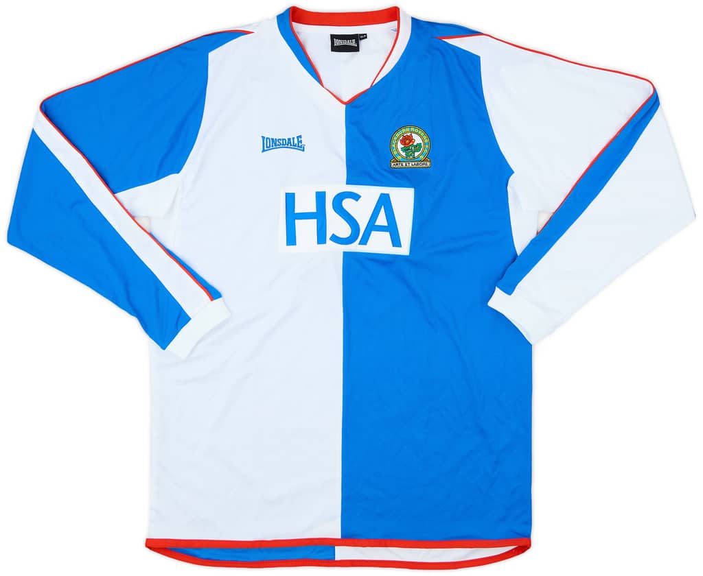 2004-05 Blackburn Home L/S Shirt - 8/10 - (XL.Boys)