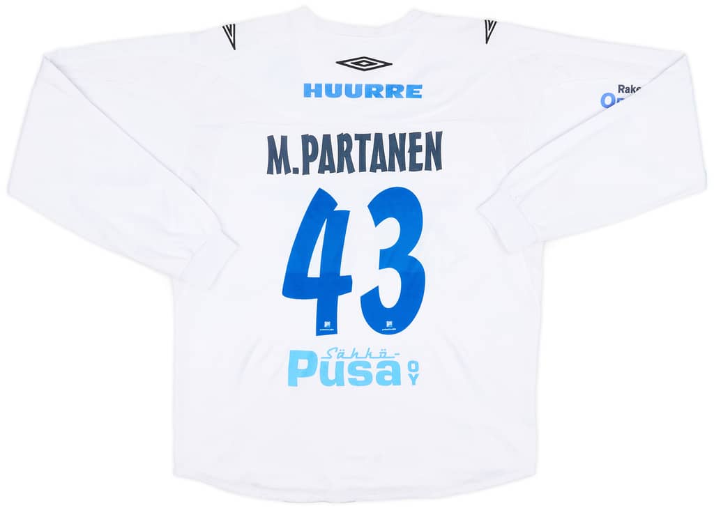 2005 FC Kuuysi Home L/S Shirt M.Partanen #43 - 8/10 - (S)