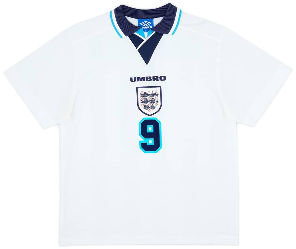 1995-97 England Home Shirt Shearer #9 - 8/10 - (L)