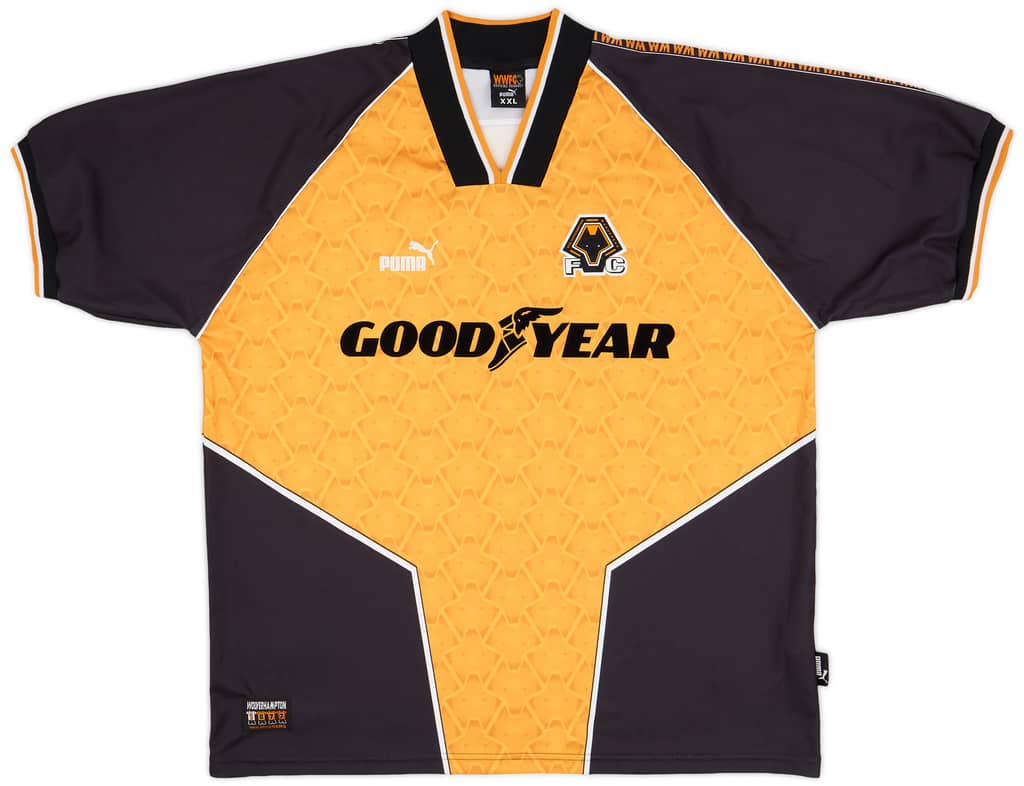 1996-98 Wolves Home Shirt - 9/10 - (XXL)