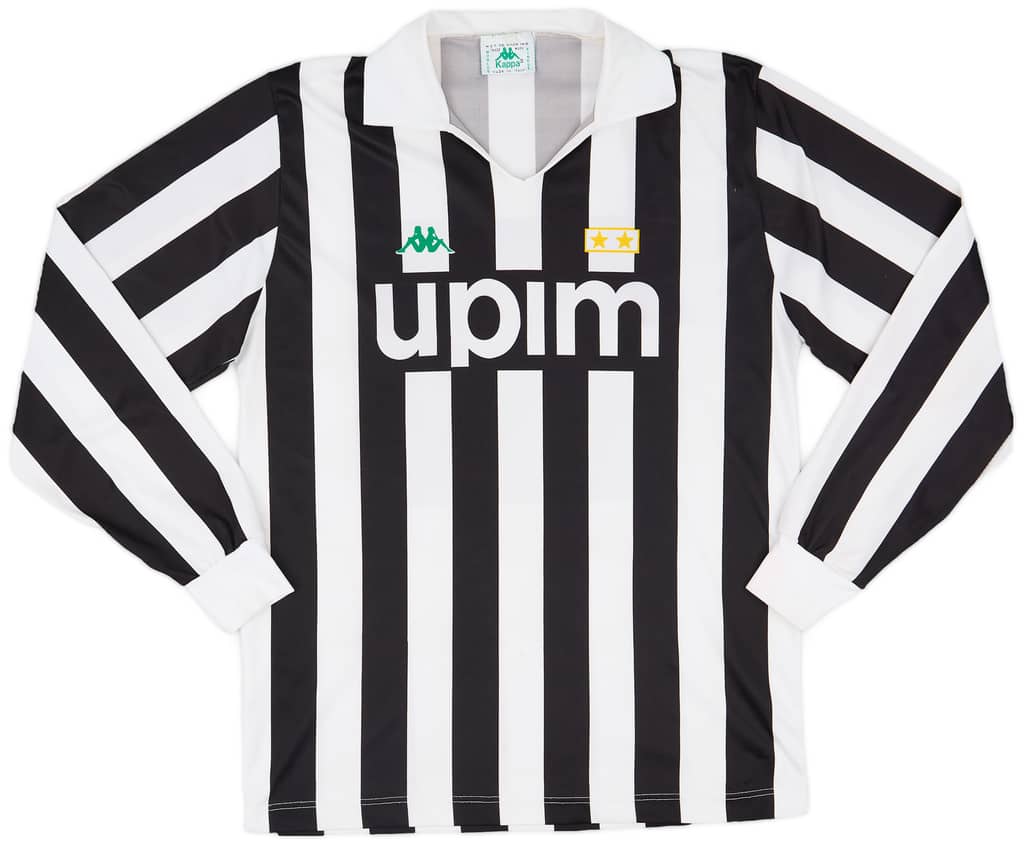 1991-92 Juventus Basic Home L/S Shirt - 8/10 - (XL)