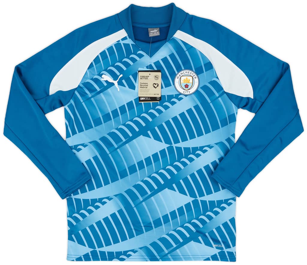 2023-24 Manchester City Puma Pre-Match Sweat Top (KIDS)