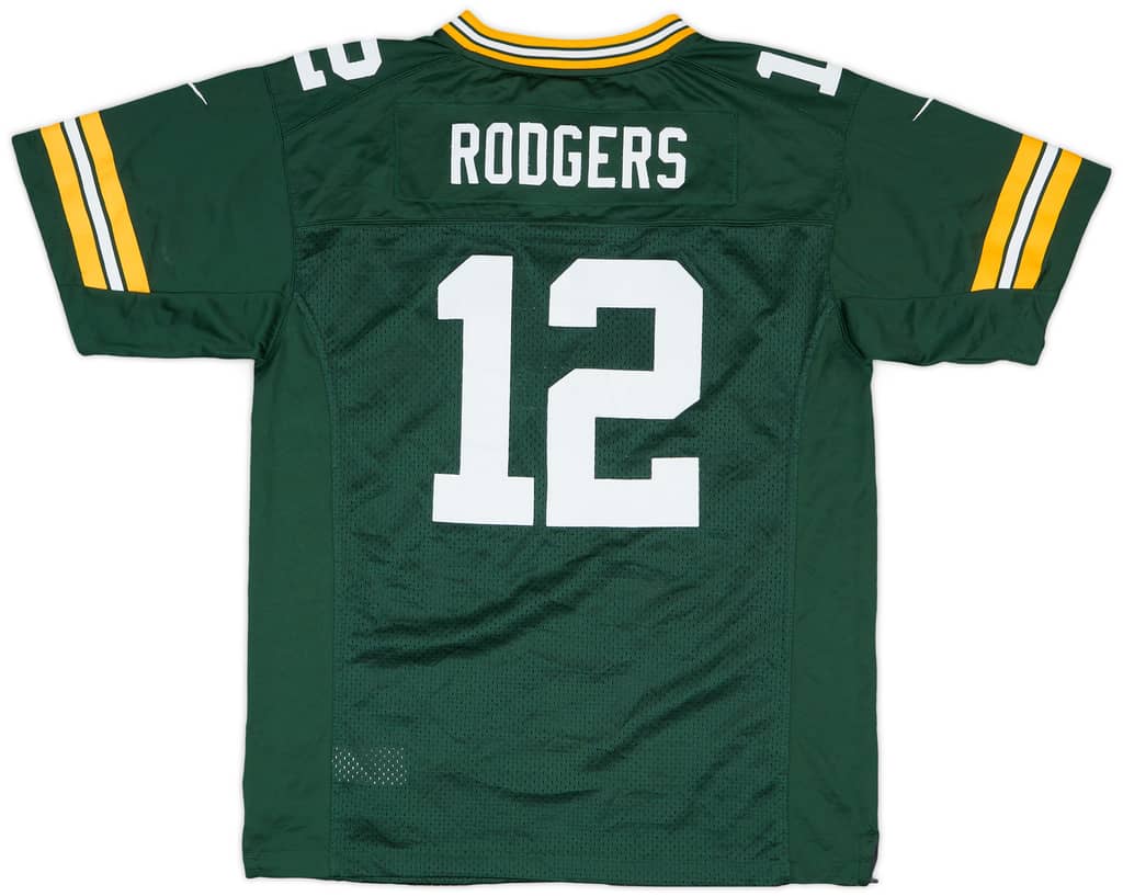 2012-16 Green Bay Packers Rodgers #12 Nike Premier Home Jersey - 7/10 - (XL.Boys)