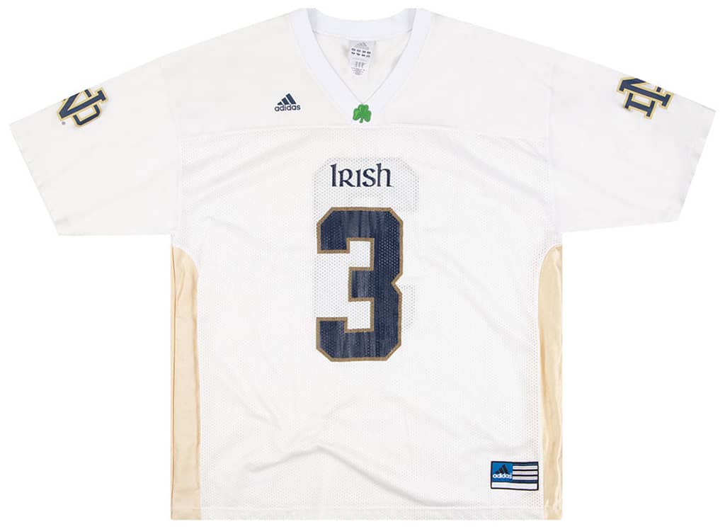 2001-02 Notre Dame Fighting Irish Battle #3 adidas Jersey (Away) XXL