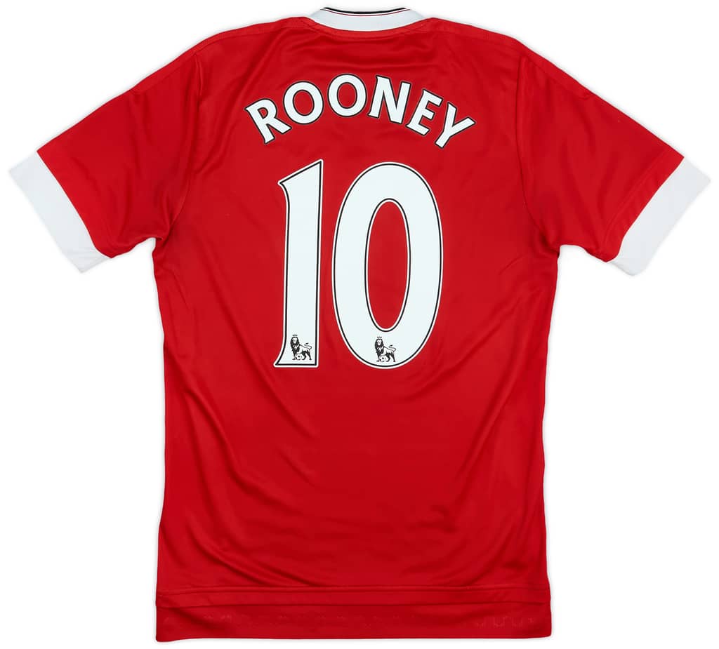 2015-16 Manchester United Home Shirt Rooney #10 - 7/10 - (XS)