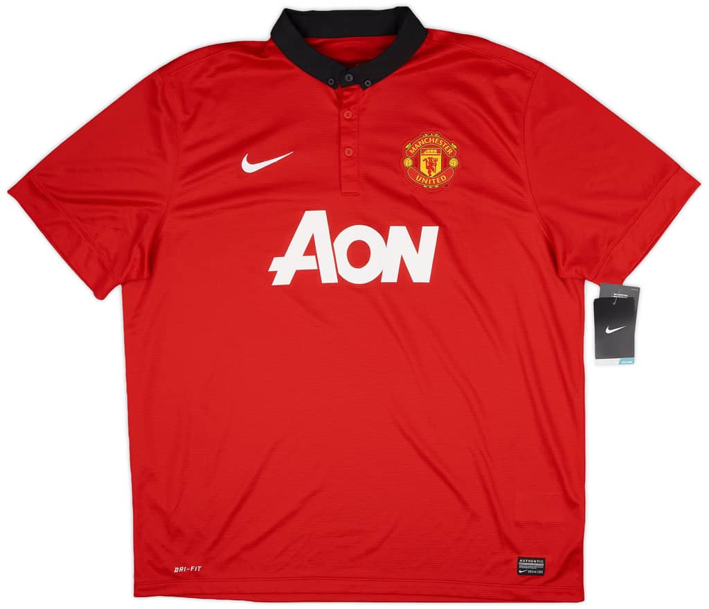 2013-14 Manchester United Home Shirt Vidic #15 (XXL)