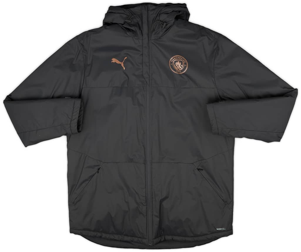 2020-21 Manchester City Puma Hooded Padded Bench Coat - 9/10 - (XL)