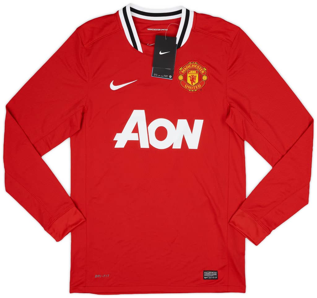 2011-12 Manchester United Home L/S Shirt Rooney #10 (S)