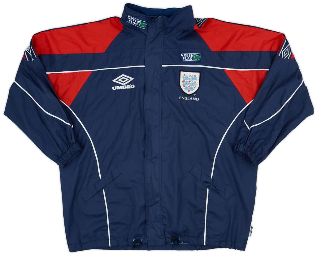 1995-97 England Umbro Hooded Rain Jacket - 8/10 - (XL)