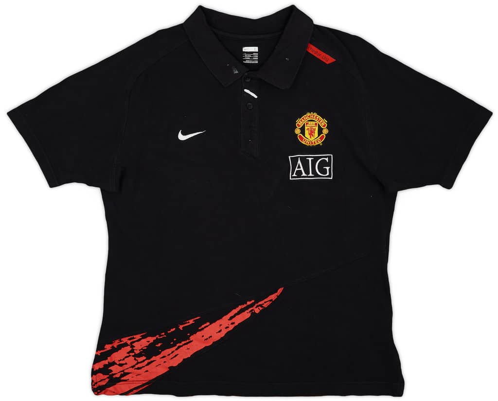2007-08 Manchester United Nike Polo Shirt - 7/10 - (L)