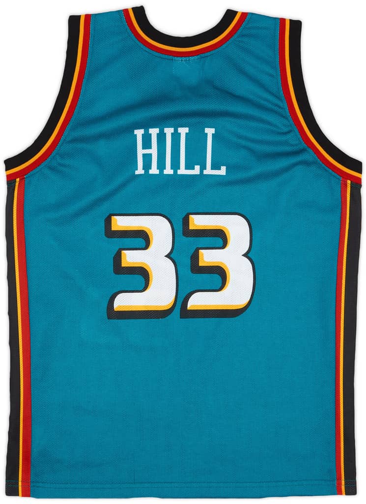 1996-00 Detroit Pistons Hill #33 Champion Away Jersey - 9/10 - (L.Boys)