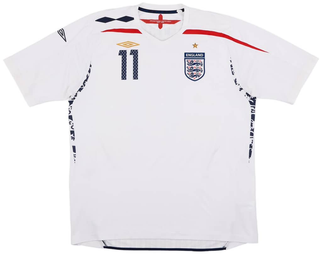 2007-09 England Home Shirt J.Cole #11 - 9/10 - (XXL)