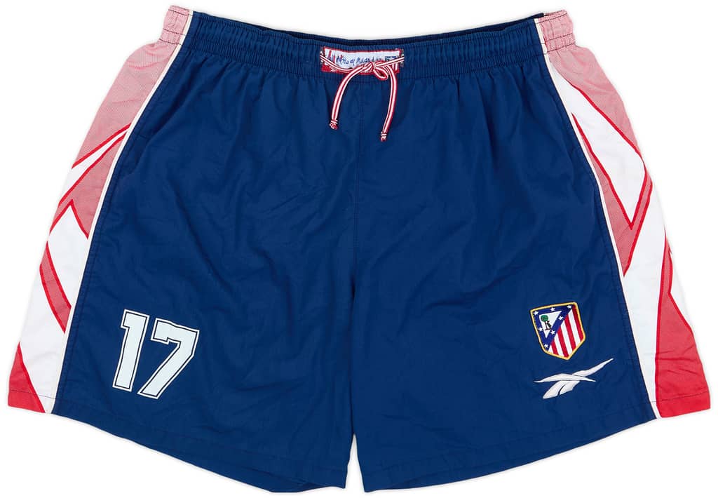 1999-00 Atletico Madrid Player Issue Away Shorts #17 - 9/10 - (L)