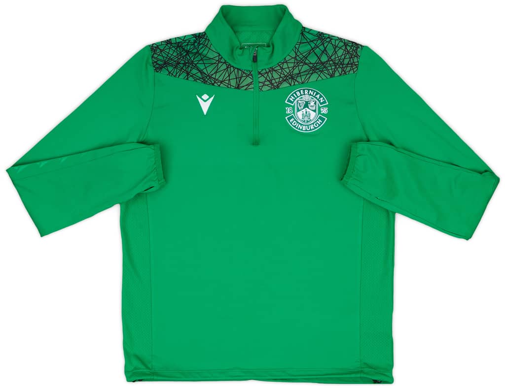 2017-18 Hibernian Macron 1/4 Zip Training Top - 7/10 - (S)