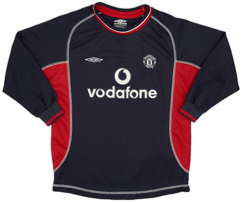 2000-01 Manchester United Third L/S Shirt - 9/10 - (M.Boys)