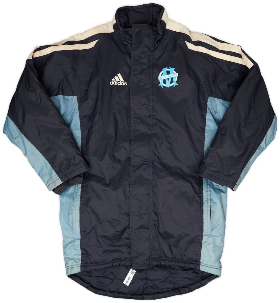 2004-05 Olympique Marseille adidas Padded Bench Coat - 6/10 - (XL.Boys)
