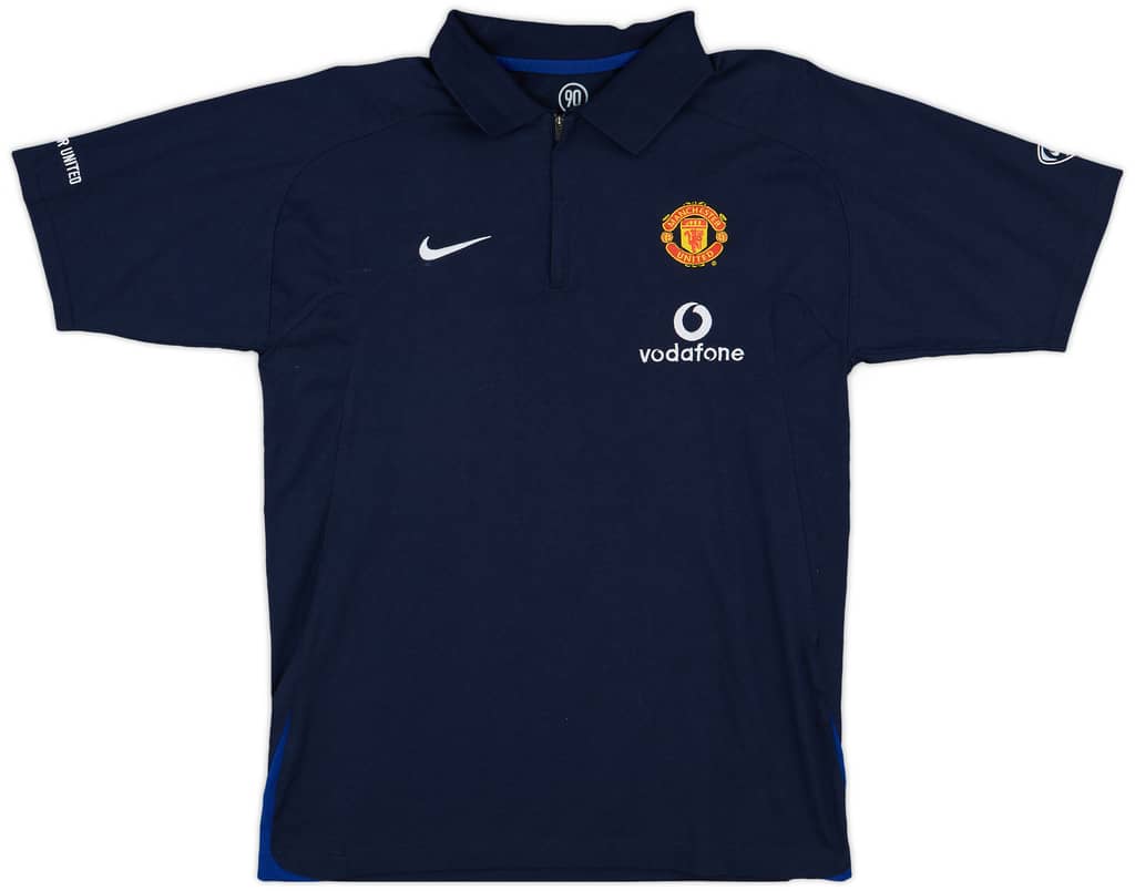 2005-06 Manchester United Nike 1/4 Zip Polo Shirt - 9/10 - (M)