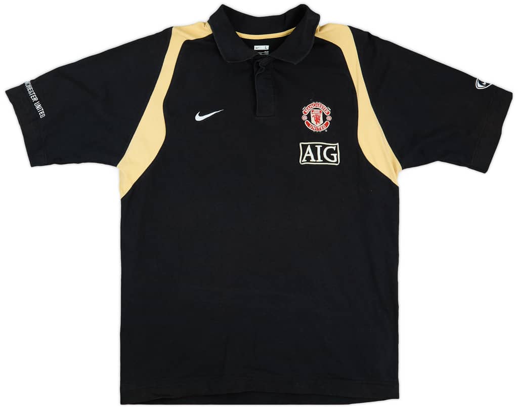 2007-08 Manchester United Nike Polo Shirt - 9/10 - (L)