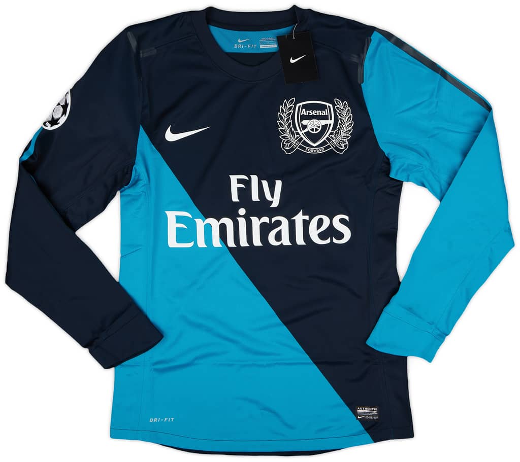 2011-12 Arsenal Player Issue Away L/S Shirt Arteta #8 (M)