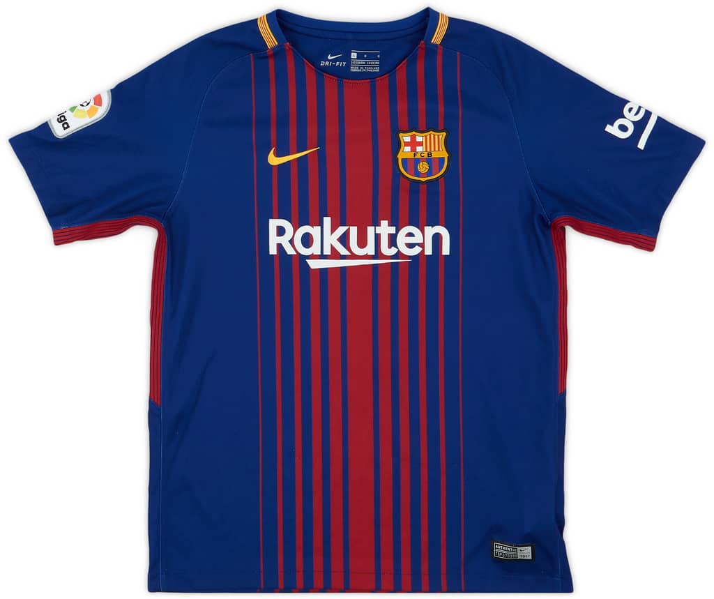 2017-18 Barcelona Home Shirt - 9/10 - (L.Boys)