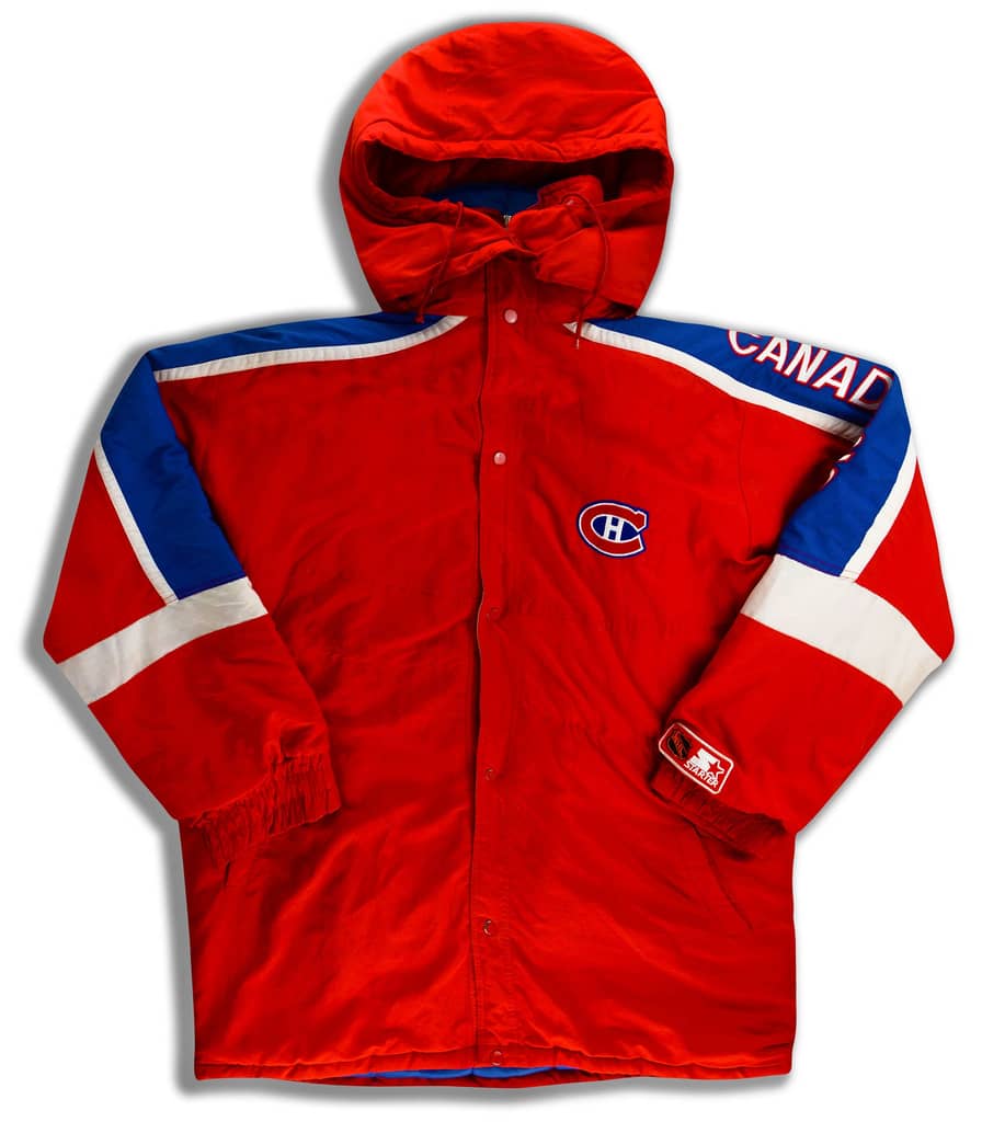 1990s Montreal Canadiens Starter Long Rain Coat XL