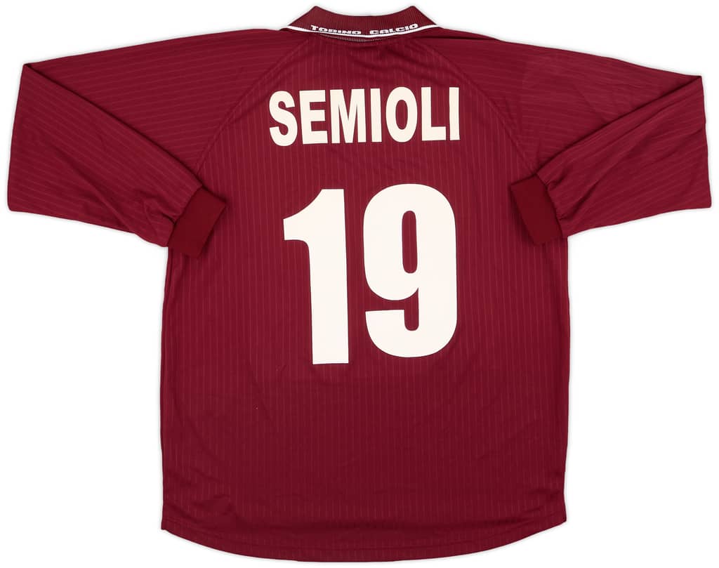 2000-01 Torino Match Issue Home L/S Shirt Semioli #19