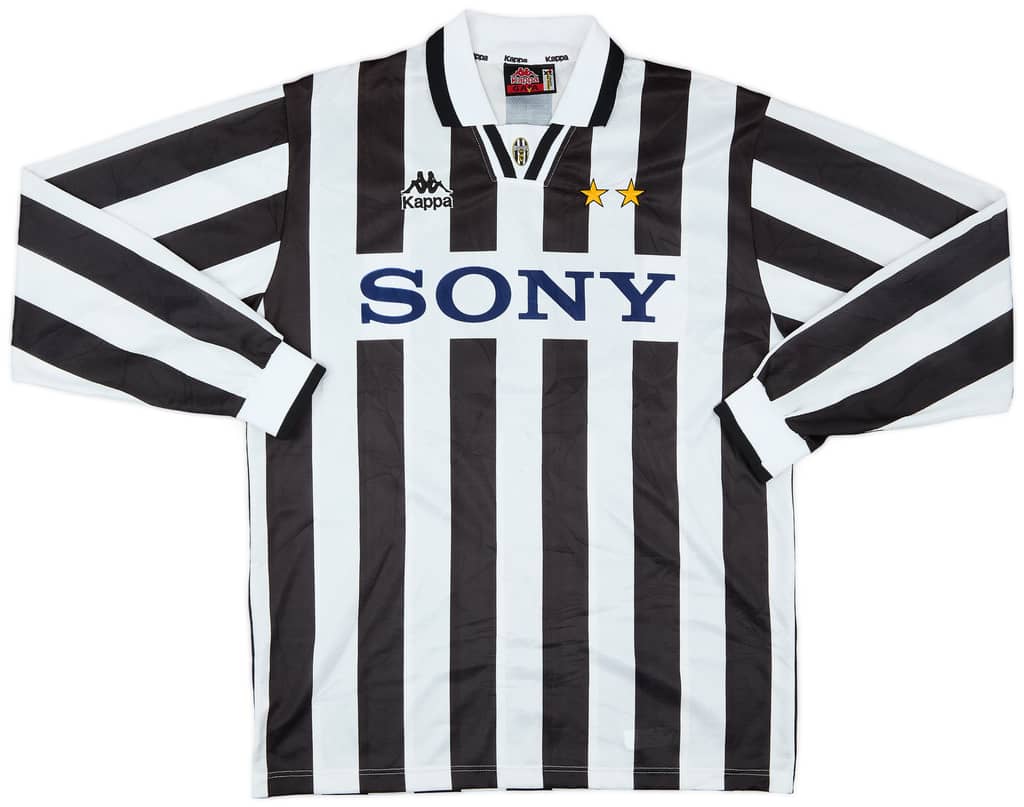 1995-97 Juventus Home L/S Shirt #7 - 9/10 - (XL)