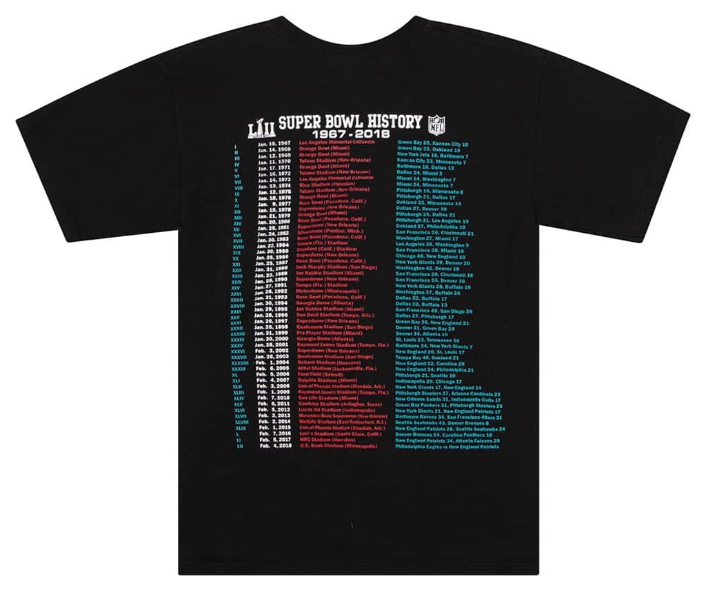 2018 Super Bowl LII Graphic Tee S