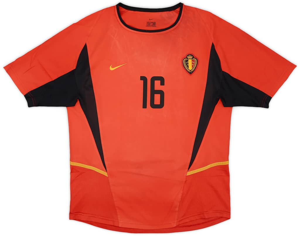 2002-04 Belgium Home Shirt Van Buyten #16 - 8/10 - (M)