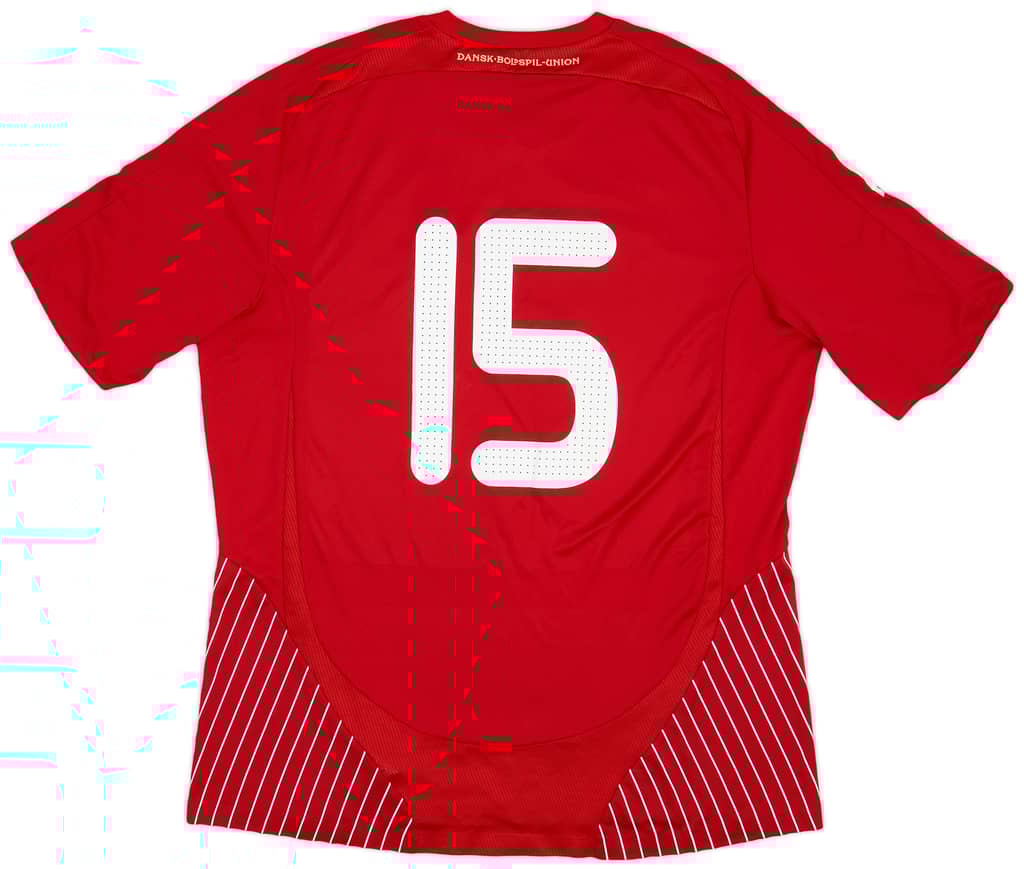 2007-10 Denmark Player Issue Home Shirt #15 - 8/10 - (L)