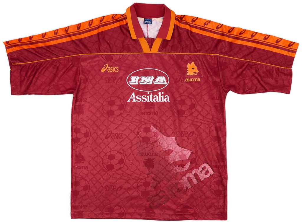 1995-96 Roma Home Shirt - 8/10 - (XL)