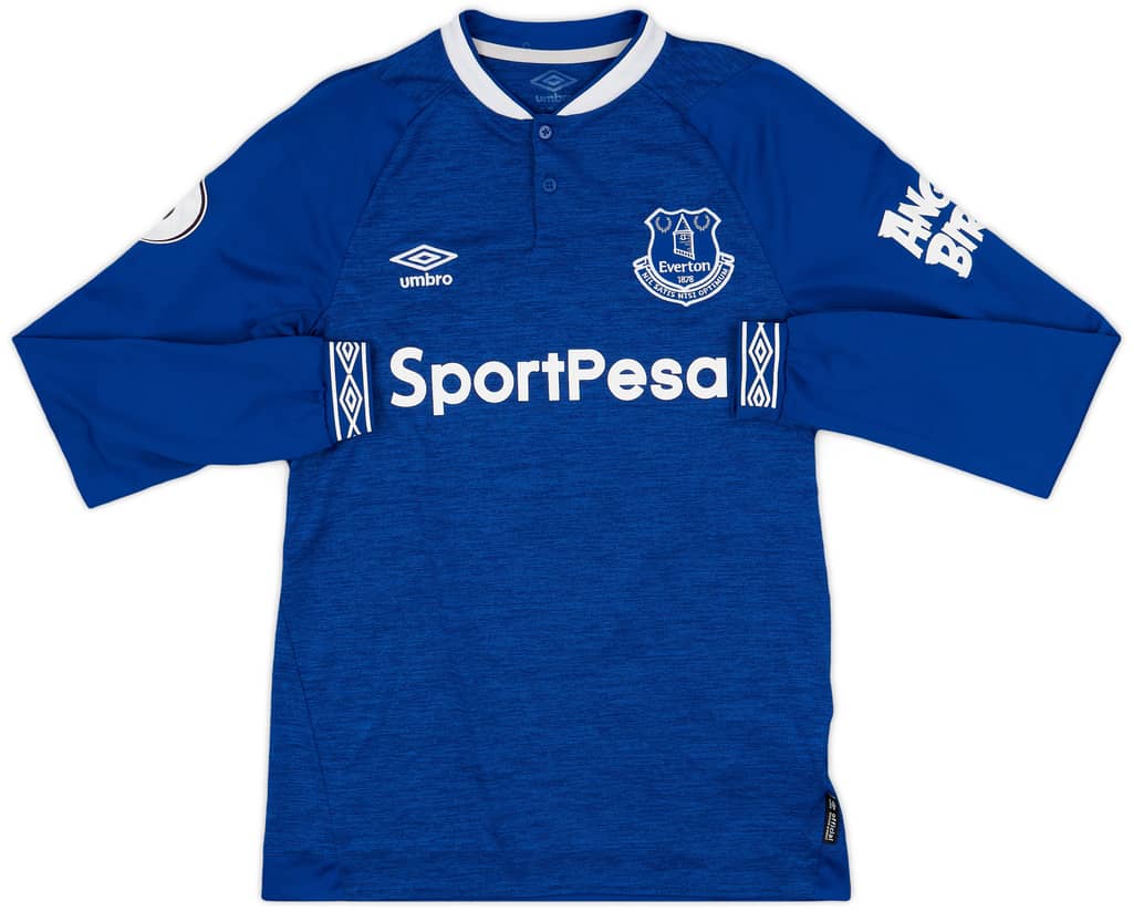 2018-19 Everton Home L/S Shirt Cenk Tosun #14 - 8/10 - (S)