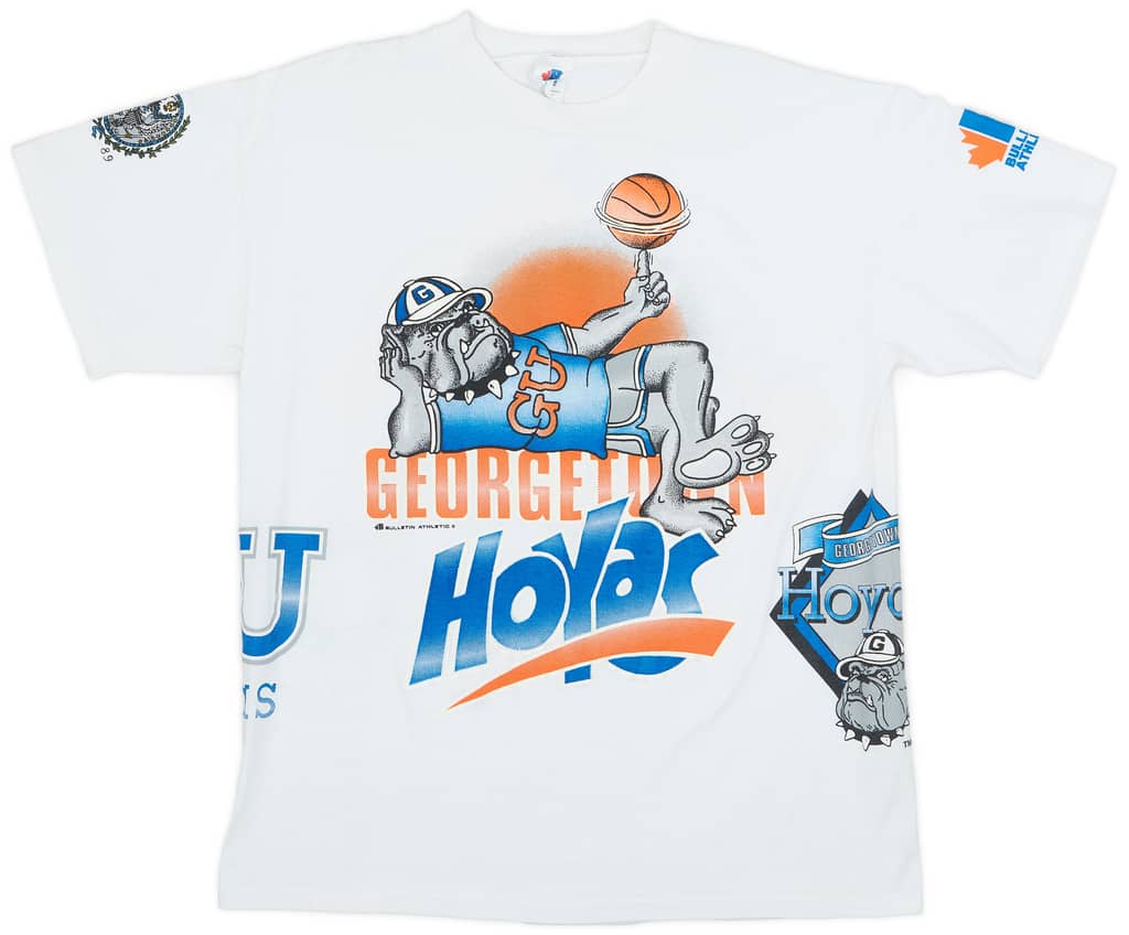 1991-92 Georgetown Hoyas Bulletin Athletic Tee - 9/10 - (One Size)